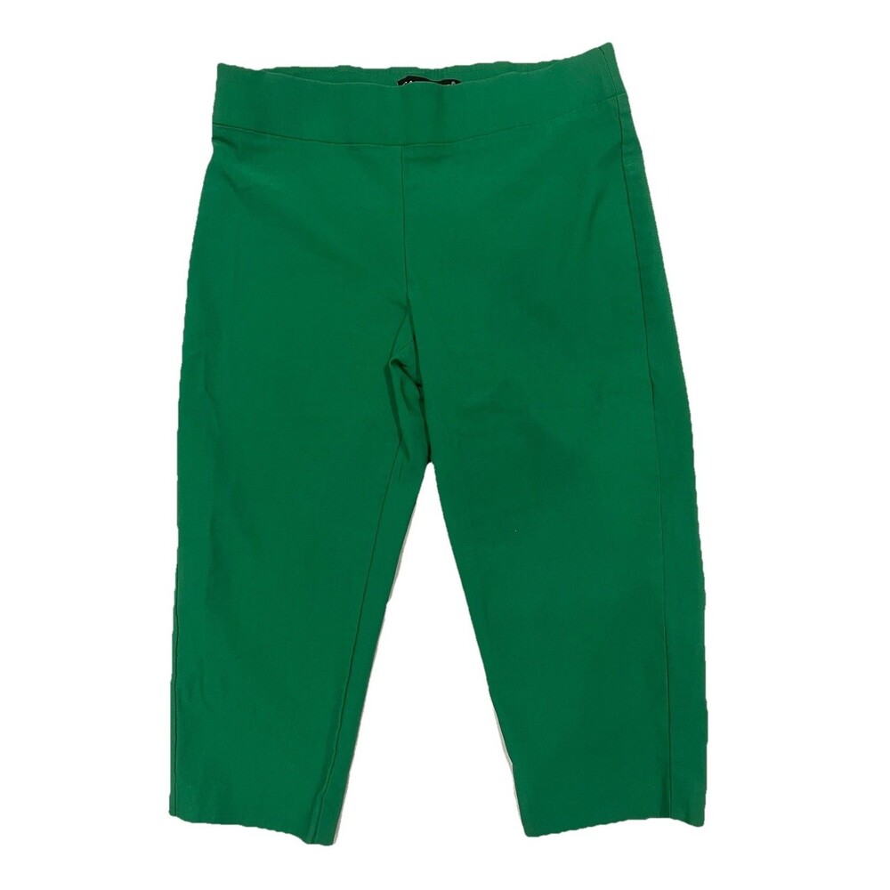 Sabrinas Kelly Green Stretch Cropped Pull On Capris Pants Size S